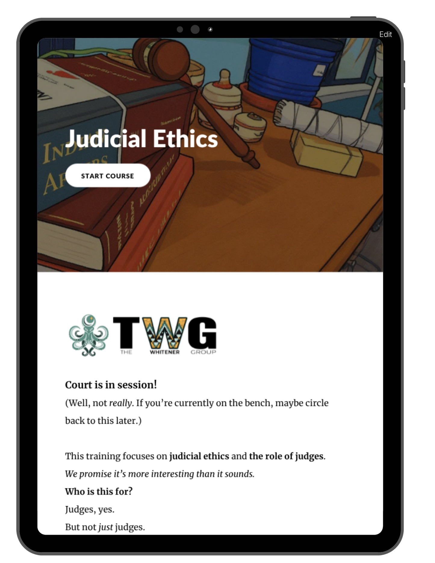 Judicial Ethics On-Demand Training